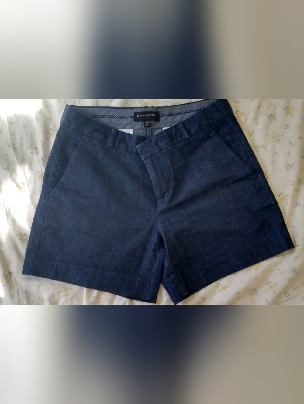 Banana Republic Navy Blue Denim-Style Shorts